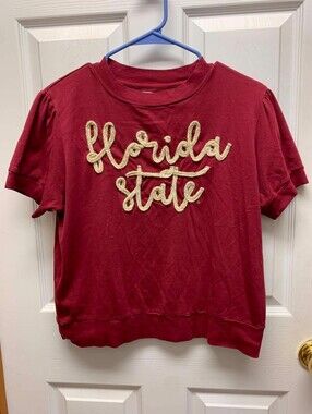 Stewart Simmons Florida State Seminoles Women’s Large Puff Sleeve Sweatshirt